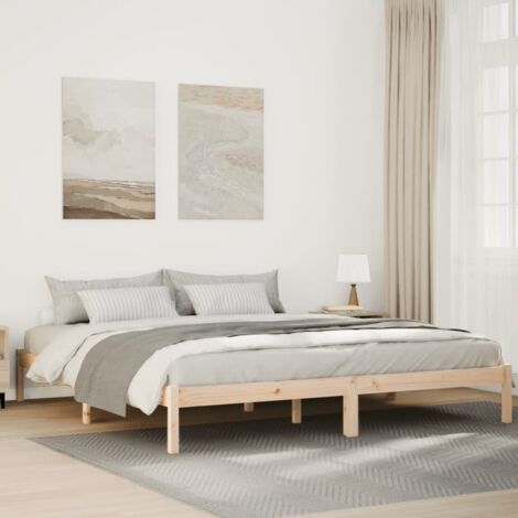 Extra Long Bed Frame without Mattress 180x220 cm Solid Wood Pine vidaXL