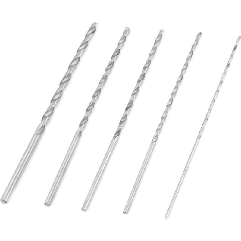 Tinor - Extra Long Twist Drill Bits, 2mm, 3mm, 3.5mm, 4mm Diameter High Speed Steel Twist Drill Bit Set for Drilling, Drills, Drills
