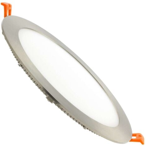 Extra plana 18W satin Nickel punto LED recesable - Blanco caliente 3000K