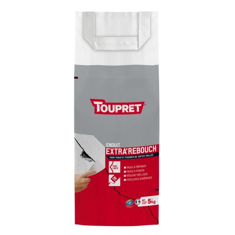 Enduit de rebouchage Extra'Rebouch poudre sac de 5 kg - Toupret