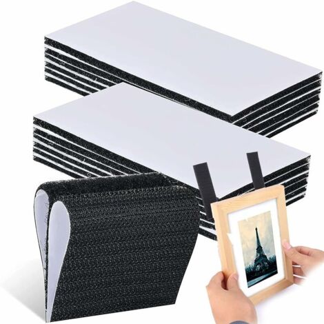 Extra Starkes Doppelseitiges Klebeband Doppelseitige Klebebänder Kratzband Klebeband Selbstklebendes Klebeband Schwarz, 20 Stück