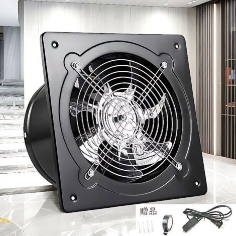 Extracteur d'air 130mm – Ventilateur mural avec clapet anti-retour – Acier inoxydable – Moteur en cuivre – 20W pour ventilation efficace