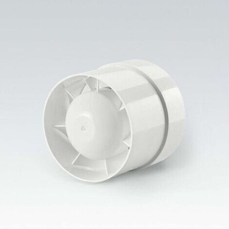 Extracteur d'air économique de 100 mm, 12 W/130 m³, extracteur axial pour conduits en ligne : salle de bain, cuisine, sous-sol