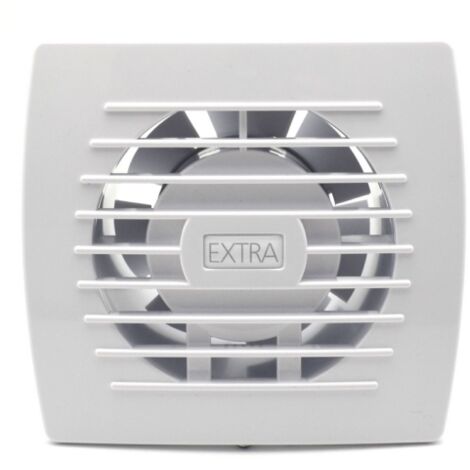 Extracteur d'air e'lectrique Vecamco en ABS 150 mm adapte' pour salle de bain cuisine mur et plafond commande' par interrupteur d'e'clairage Bianco 15 cm