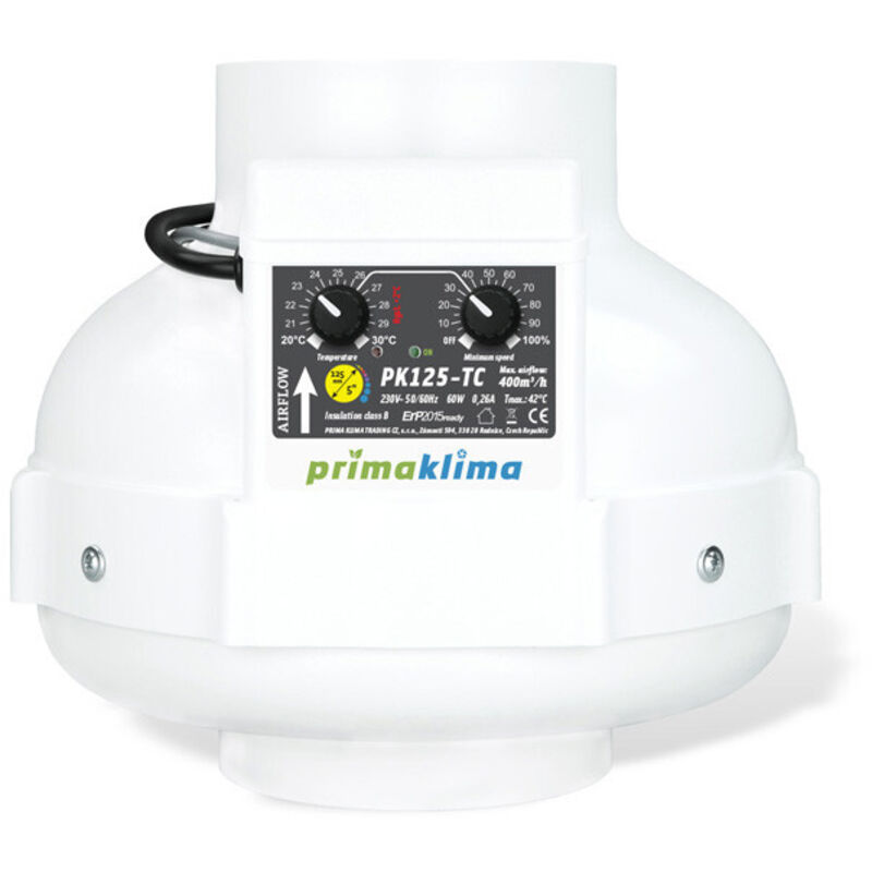 PRIMA KLIMA Extracteur 125mm THERMO-CONTROLE GSE 420M3/H main image 1