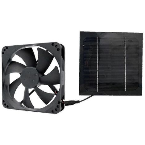 Extracteur d'air solaire 20 W 12 V, mini-ventilateur alimenté par panneau solaire pour chenil ou poulailler Gre-hao