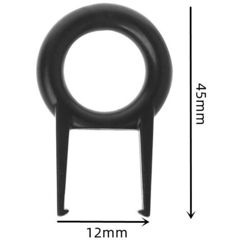 Extracteur de capuchons de touches arrondis de couleur noire, outil de retrait de capuchons de touches pour clavier mécanique, 5 paquets