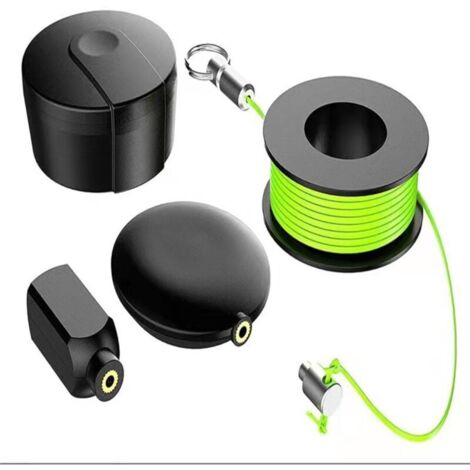 Extracteur de fil magnétique, Ensemble d'extracteurs de câbles magnétiques de 4 paquets avec fils magnétiques, cordes en nylon, câble de guide de fil magnétique outils de pêche fil