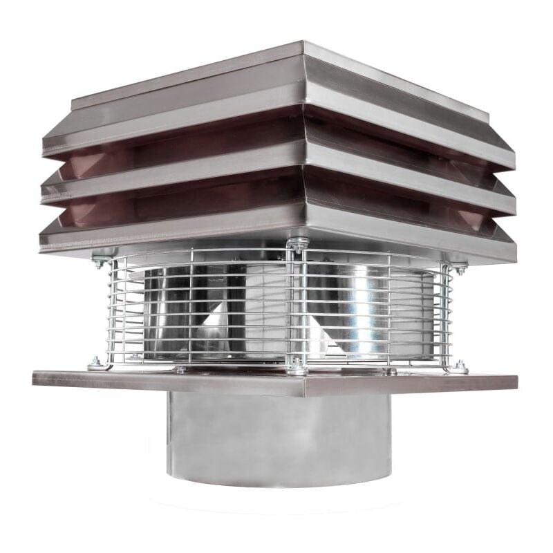 Gemi Elettronica - Extracteur De Fumée Pour Conduit Rond 20 cm D'Acier Pour Cheminée Ventilateur De Radial Chapeau