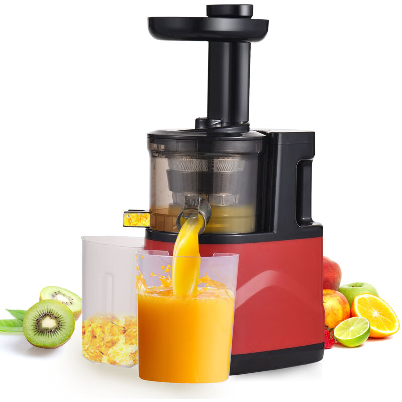 Extracteur de jus à mastication lente, presse-agrumes à froid avec deux modes de vitesse, brosse facile à nettoyer, moteur silencieux pour légumes et