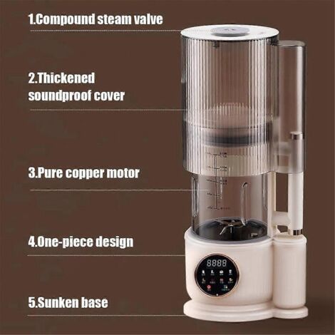 Extracteur de jus électrique 1500 ml, robot culinaire multifonctionnel, prise UE (voir photo)