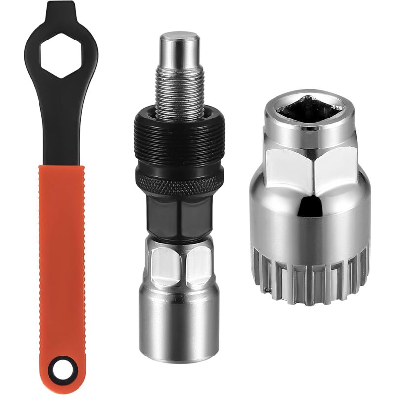 Extracteur de Manivelle de Pédalier de Vélo, Outil Réparation de Vélo Démonte Pédalier VTT, avec Clé de 16 mm, Demonte Pedalier Velo Trousse de