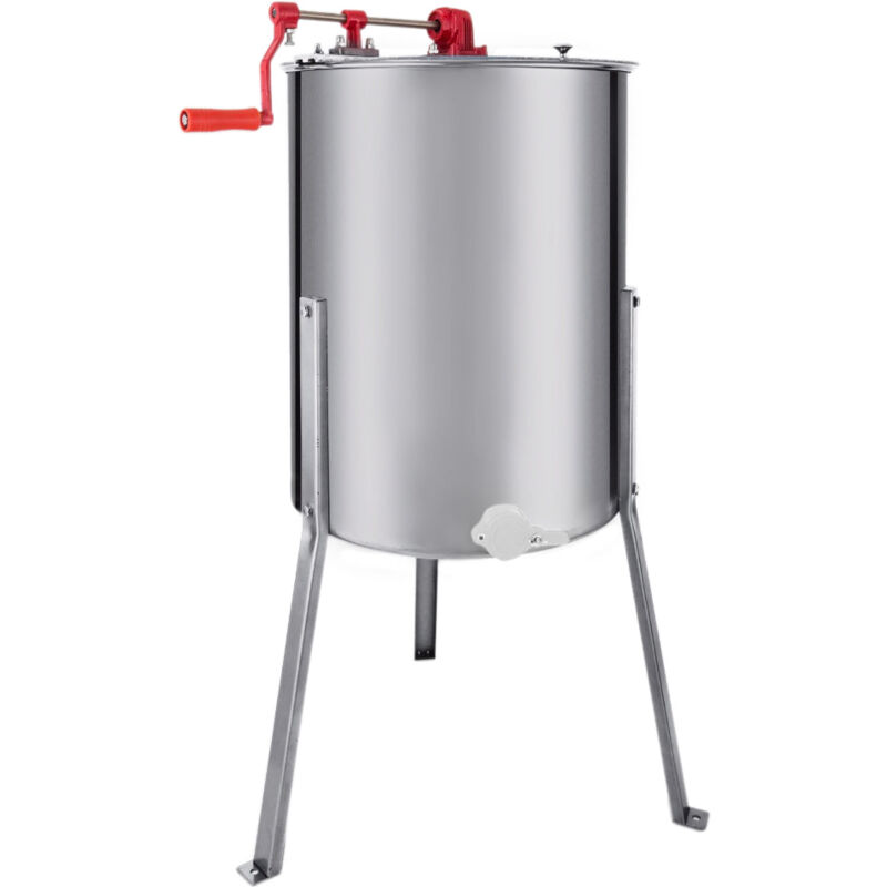 Monster Shop - Extracteur de Miel Manuel à Manivelle Apiculture Miel Production Bio - Jusqu'à 4 Cadres de Rûches - En Acier Inoxydable Nettoyage