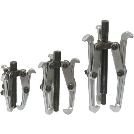 Extracteur de vis 3 griffes – Lot de 3 avec ouvertures 75mm, 100mm, 150mm – Acier forgé traité pour démontage précis – Beast