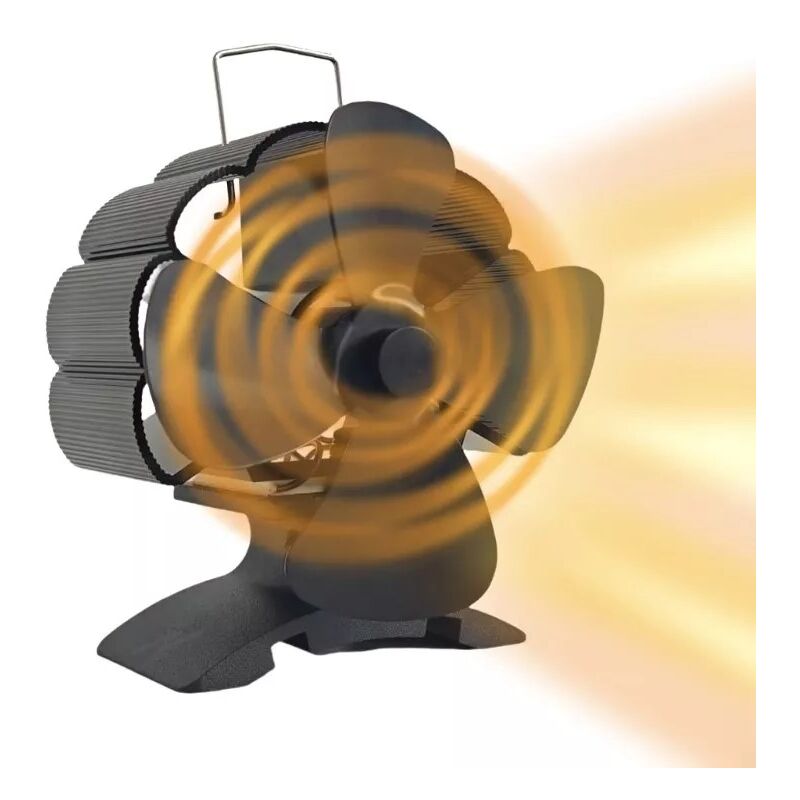 Maerex - Extracteur de poêle à 4 pales Extracteur silencieux Extracteur fonctionnant sans électricité Alimenté par la chaleur
