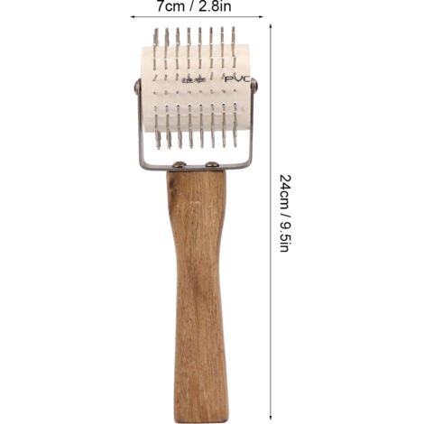 Extracteur de Propolis avec Rouleau Type Acier Inoxydable et Manche Bois, 24 cm - Pour Apiculture et Collecte de Miel