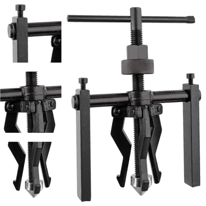 Extracteur de Roulement Intérieur à 3 Mâchoires Outil d'Extraction De Roulement Convient Aux Automobiles, Motos, Roulements Mécaniques, Machines