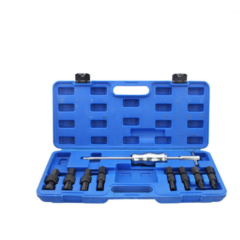 Extracteur De Roulement Intérieur Marteau à Inertie 9 pcs Ensemble d'outils d'extraction de palier à trou borgne - bleu