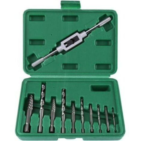 Extracteur de vis cassé，11pcs kit d'Extracteur de Vis Extracteur de vis endommagé Extractor Set pour l'Enlèvement de Vis Cassées ou Endommagées Boulons Fastners Outil de Suppression