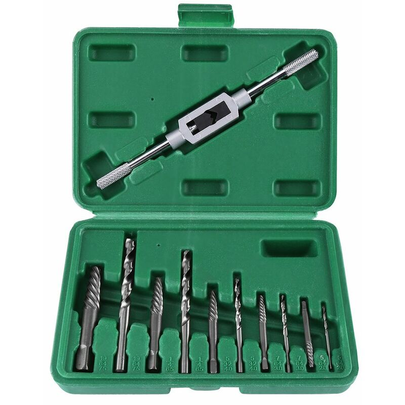 Extracteur de vis cassée 11 pièces - Outil de retrait de fixation de mèche de vis cassée