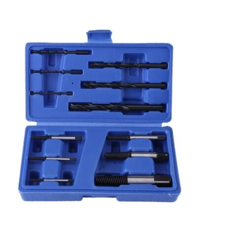 Extracteur de vis cassée Jeu de forets 6 pièces Écrou endommagé Vis Extracteurs de boulons Extracteurs de goujons 6 forets Outil de retrait universel avec boîte de rangement en plastique