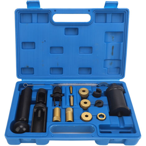 Extracteur d'injecteur de carburant, Kit d'installation et de retrait, outil de réparation de joint métallique de remplacement pour siège 1.4 1.6 1.8 FSI TSI 18 pièces