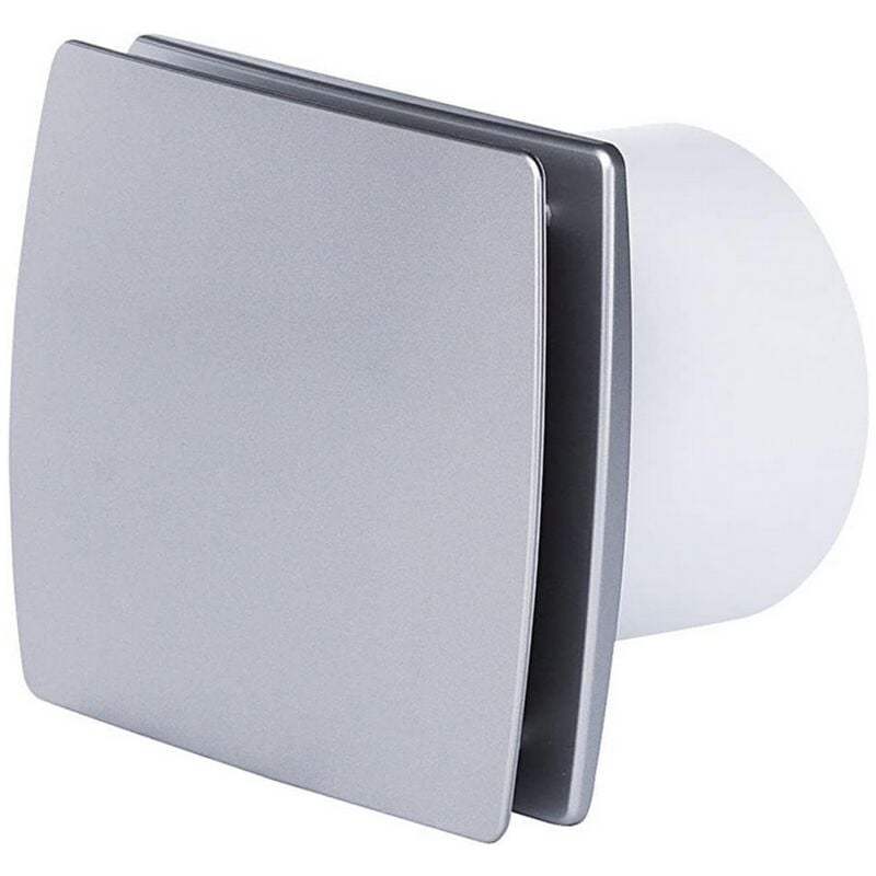 Vecamco extracteur e'lectrique externe avec support de ventilation naturelle 10 cm 19W IP44 chrome argente' ide'al pour salles de bains et toilettes