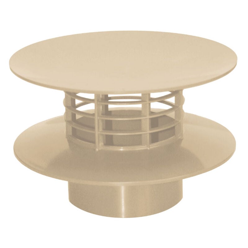 First Plast - Extracteur statique sans collerette étanchéité Ø100-Sable