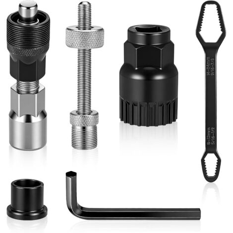 Extracteur Manivelle Velo, Outil pour Pédalier de Vélo, Ensemble d'outils pour Pédalier et Extracteur de Manivelle, Clé de 16 mm pour Retirer Les Manivelles de Vélo