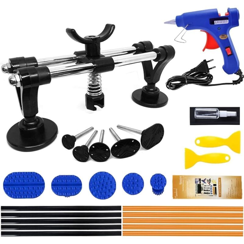 extracteur Pad pour enlever Le Pont de la Petite Voiture Pad, Kit Debosselage avec Pistolet à Colle et Bâton de Colle