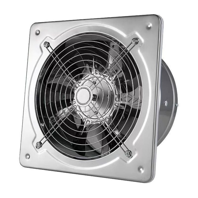 Extracteur puissant ventilateur mural 150 mm 525 m3/h avec clapet anti-retour matériau métallique avec prise UE pour bureau grenier garage cuisine
