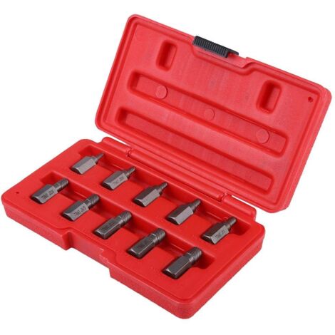 Extractor, 10pcs Screw Extractor Set 3.2-10.3mm for Removing Rusted Damaged Studs, Damaged Screw Extractor