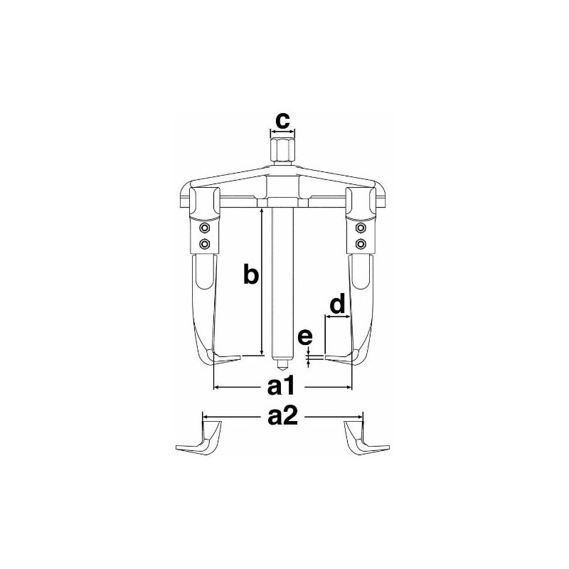 

Tengtools 143930501 Extractor 2 Garras 250-330Mm Sp3320