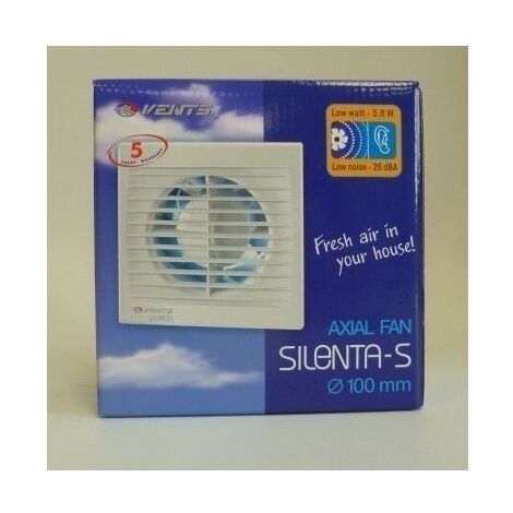 Extractor Baño 100Mm Plastico Blanco Silenta S S M