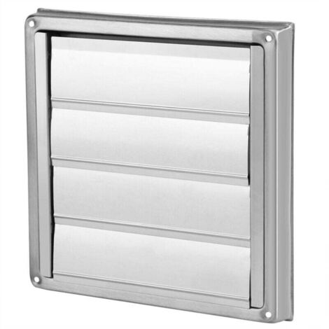 Extractor de aire cuadrado móvil de 95 mm para campana extractora de pared exterior de acero inoxidable con rejillas activas, apto para cocina.