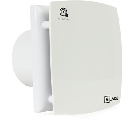 Extractor de baño Bilake muy silencioso con temporizador e higrómetro 100mm 12W