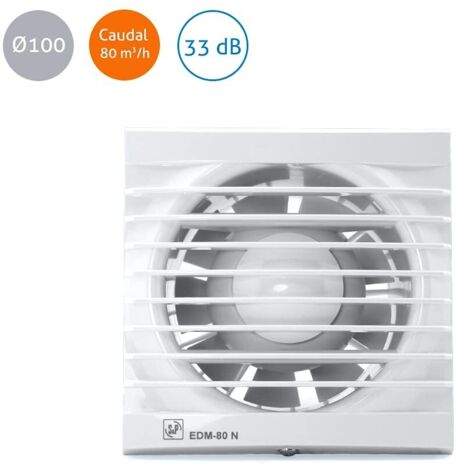 Extractor De Baño Blanco EDM 80-N 230V