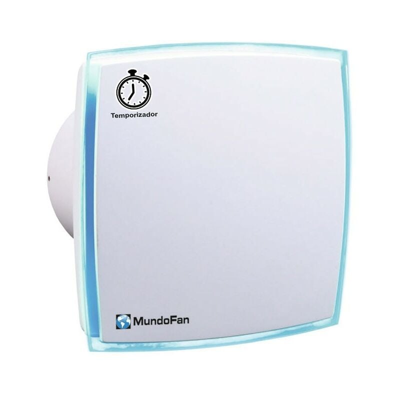 

Extractor de baño decorativo temporizado blanco con Led integrado Decorled-mu Blanco 100mm - Blanco
