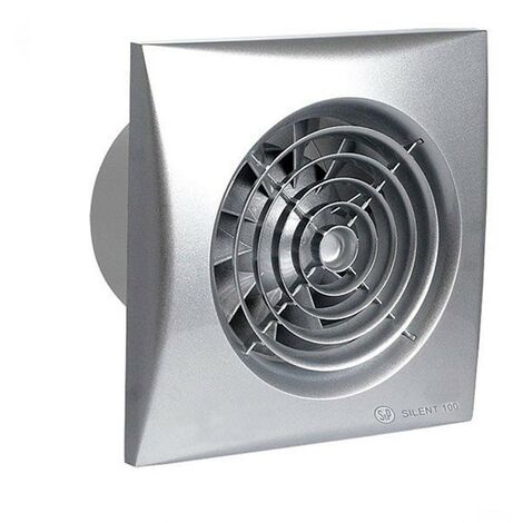 Extractor de baño S&P Silent-100CZ Silver C/Rod.Bola