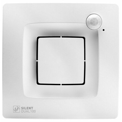 main image of "Extractor de baño S&P Silent Dual 100 con sensor de movimiento y humedad"