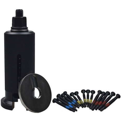 Extractor de cilindros de cerradura - Herramienta profesional para cerrajeros, kit con 15 tornillos de 4,2-5,5 mm, acero de aleación de aluminio.