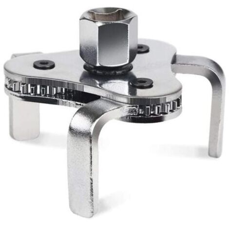 Extractor de filtro de aceite de base plana, llave universal ajustable para filtro de aceite, juego de llaves de 3 mordazas para filtros de aceite de 2-1/2" a 4,5"