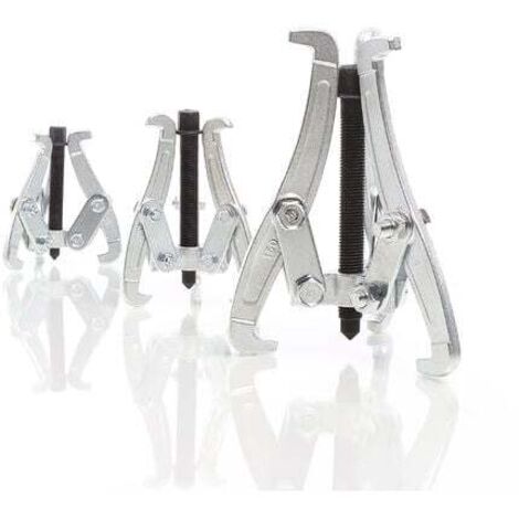 Extractor de garras 75 / 100 / 150 mm, 3 extractores profesionales de cojinetes como extractor interior-exterior, para cojinetes, engranajes, poleas