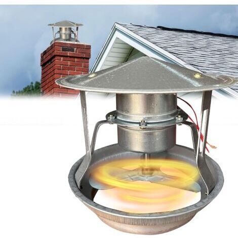 Extractor de humos, ventilador de extracción de 40 W, ventilador para chimenea, 12,5-17 cm, silencioso, ventilador de tiro inducido para chimenea