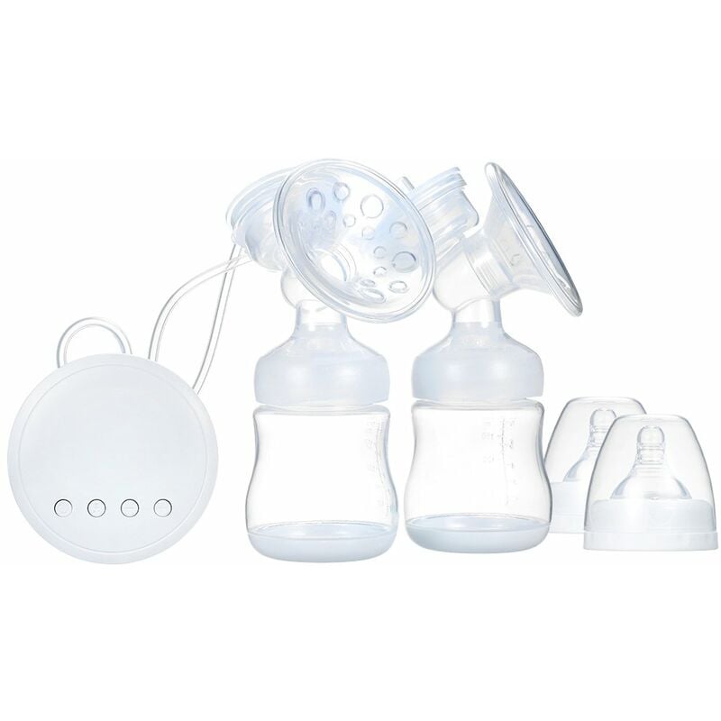 

Extractor de leche electrico doble portatil Seguro y sin BPA Modo dual de masaje y bombeo 9 niveles de succion Extraccion de pecho de leche super