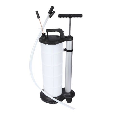 Extractor de líquidos manual con tanque 9 litros para succión por vacío de aceite y otros líquidos