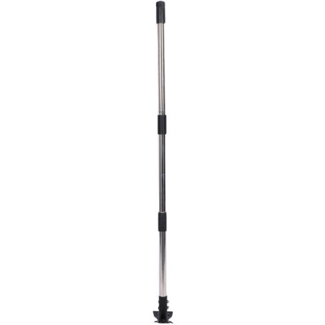 Extractor de maleza 2 en 1 con mango largo y ajustable de acero inoxidable, raspador de maleza y rastrillo para jardín y césped.