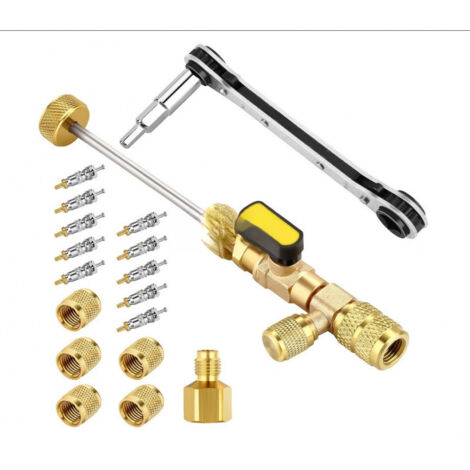 Extractor de núcleo de válvula, extractor de núcleo de aire acondicionado para automóviles, instalador de reparación de aire acondicionado, extracción de núcleo de válvula, herramientas de climatizaci