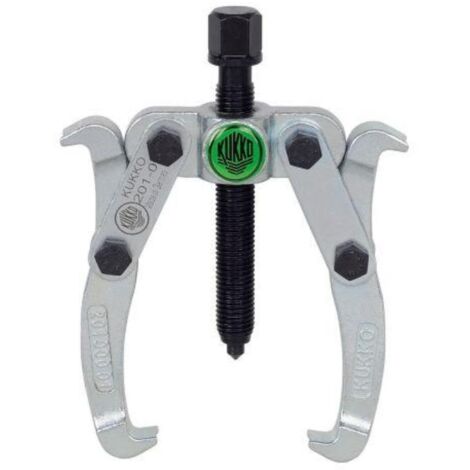Extractor de rodamientos KUKKO 2 patas reversibles 380x300 mm con tope de profundidad.