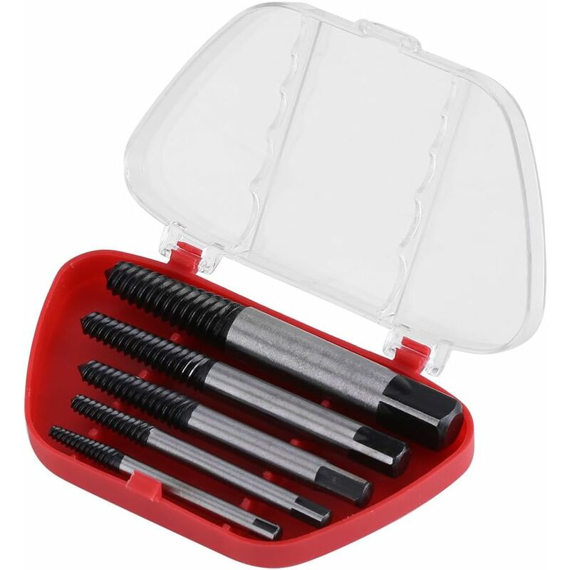 

Abcrital - Extractor de tornillos de 5 piezas - Juego de extracción de tornillos dañados para quitar el tornillo de perno roto, de 4 mm a 18 mm de